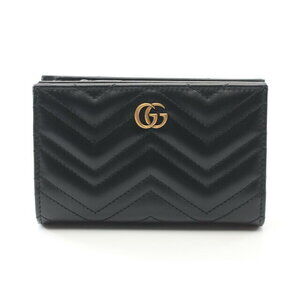 Gucci Double GG Bifold Wallet Leather Black